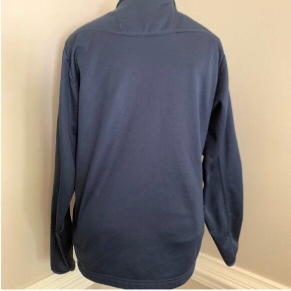 Antigua Men's Full Zip Fleece Navy Blue and Gray Jacket Size Small - Picture 2 of 8